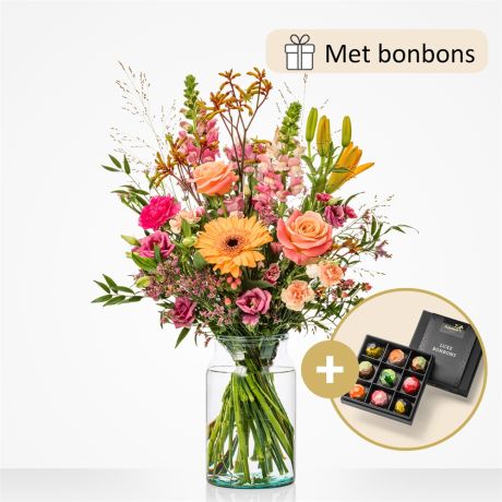 Cadeauset Feestelijk genieten (met bonbons) Cadeauset Feestelijk genieten (met bonbons)